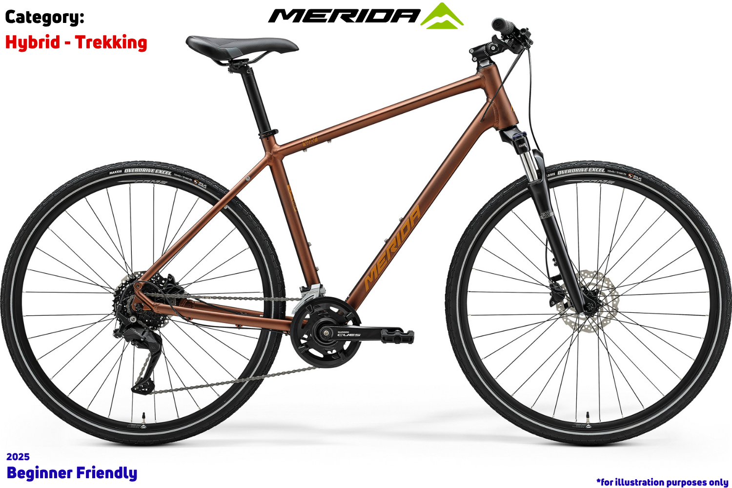 Merida Crossway 100 - Matt Bronze (Bronze - Silver) - CUES 9-Speed