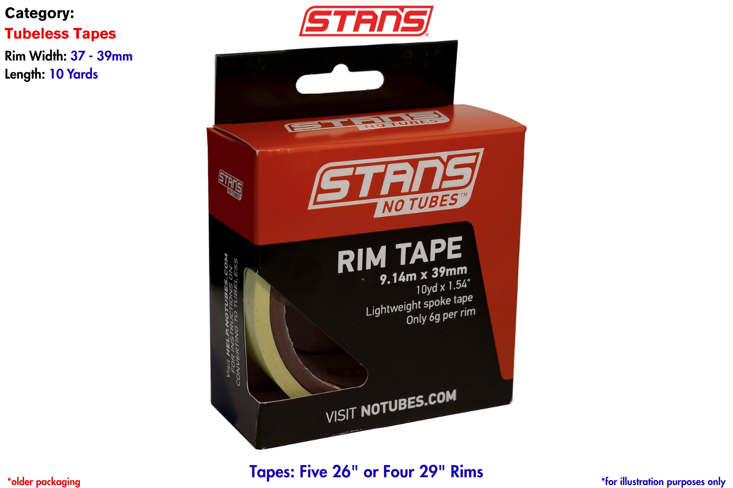 Stan's Rim Tape, 10yd X 39mm