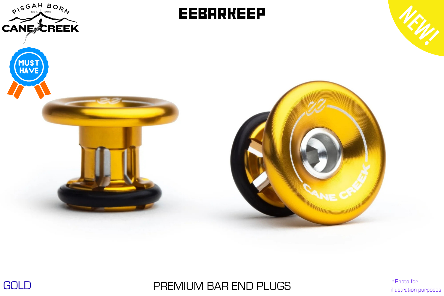 Cane Creek - eeBarKeep - Premium Bar End Plug - Gold