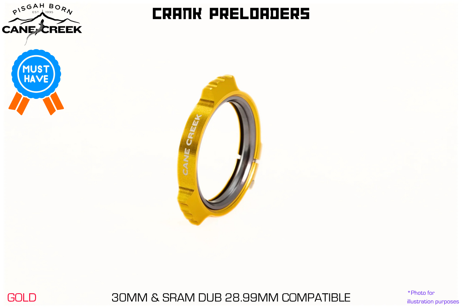 Cane Creek - Crank Preloaders - Gold