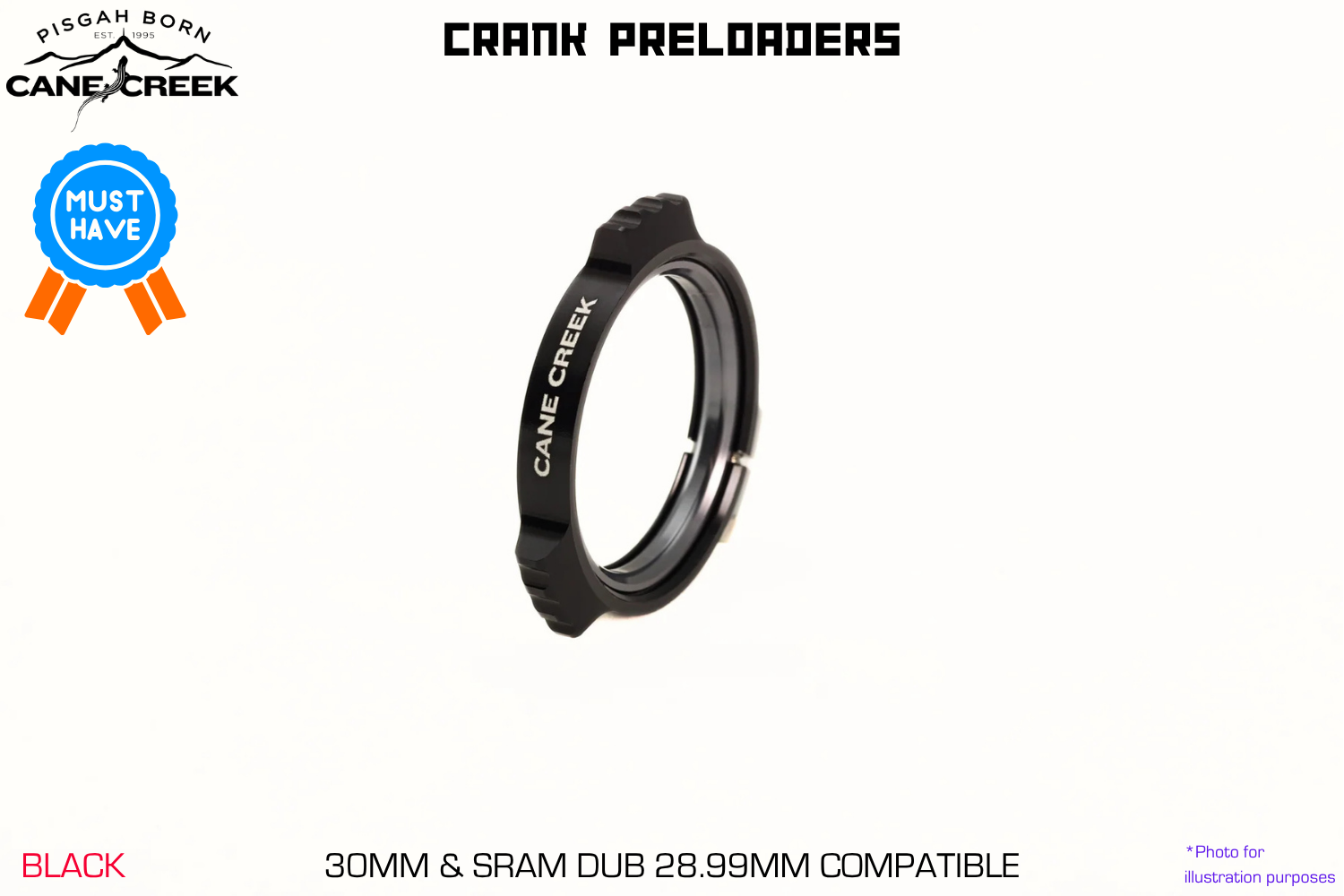 Cane Creek - Crank Preloaders - Black