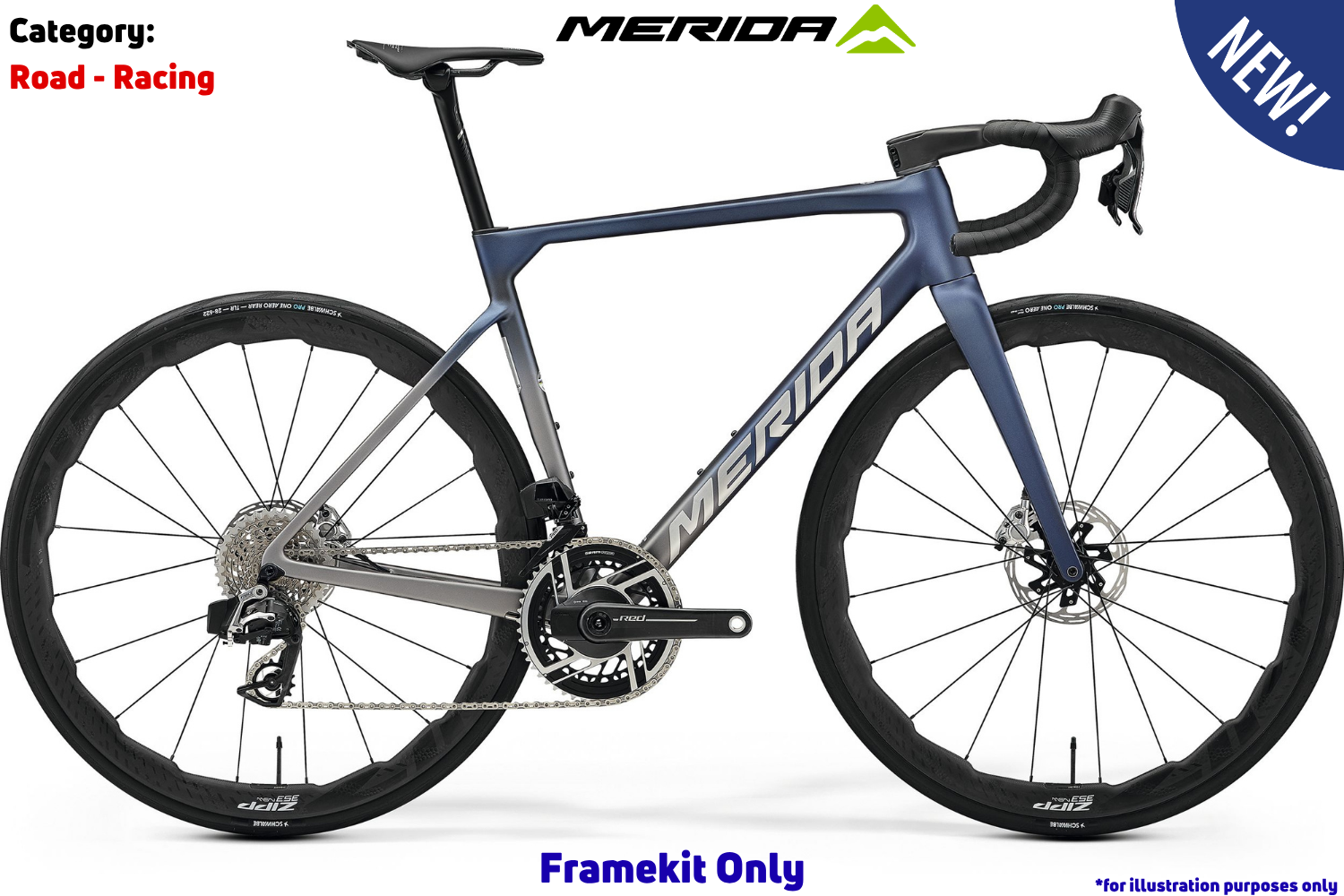 Merida Scultura 10K Team Framekit - Silk Blue/Grey (Flash BCP)