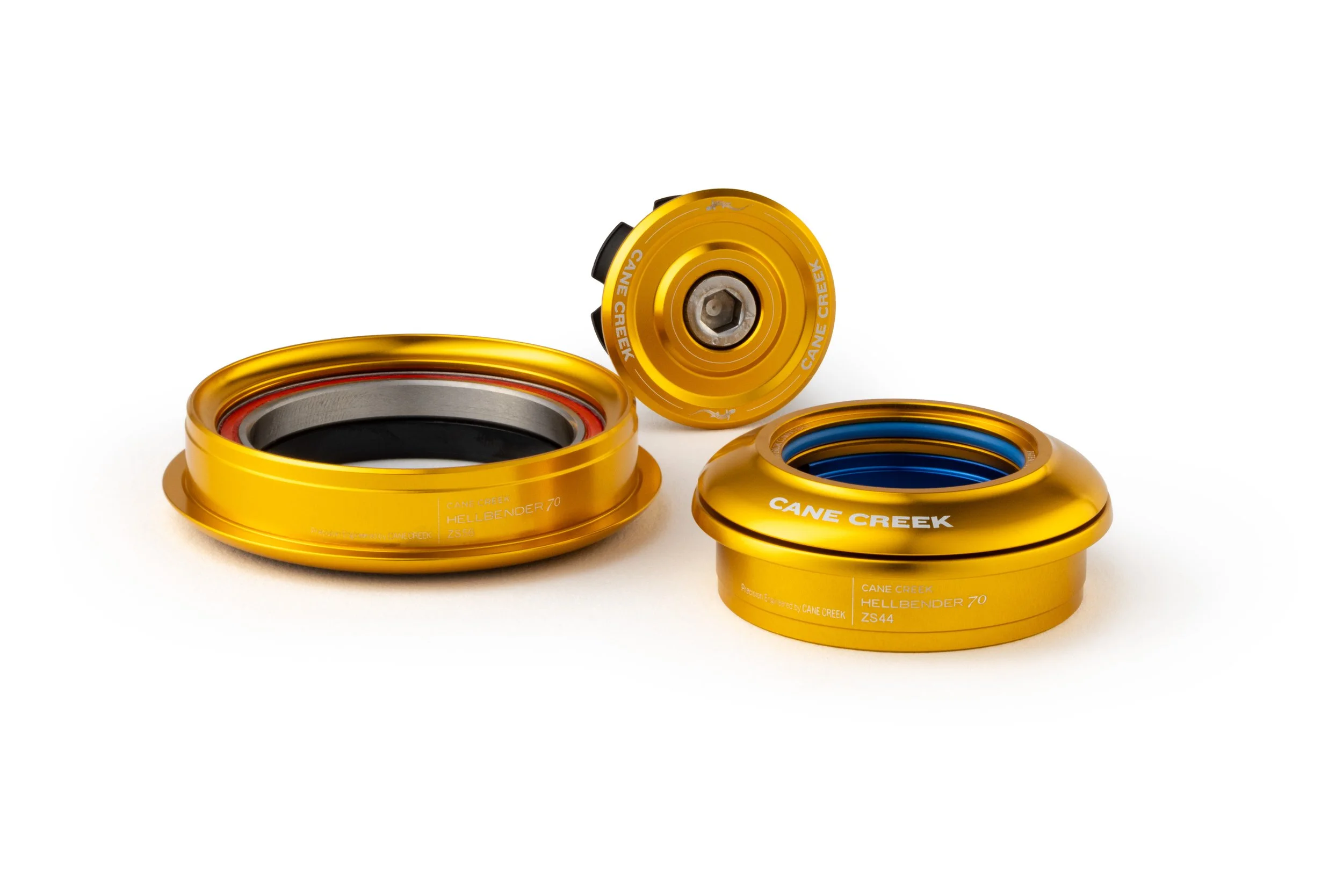 Cane Creek - Hellbender 70 Headset - ZS44/28.6|ZS56/40 - Complete - Gold