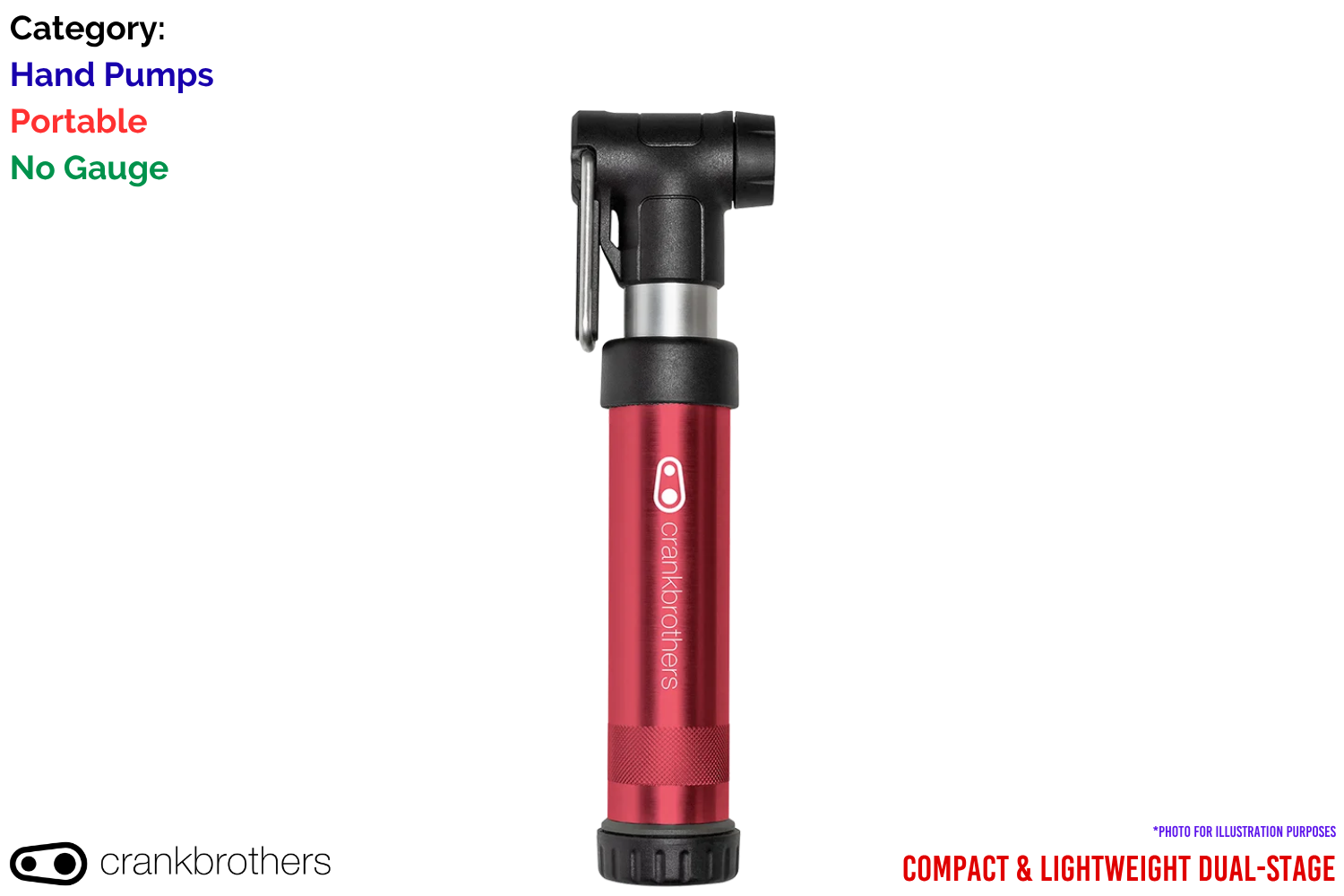 Crankbrothers GEM Hand Pump - Red