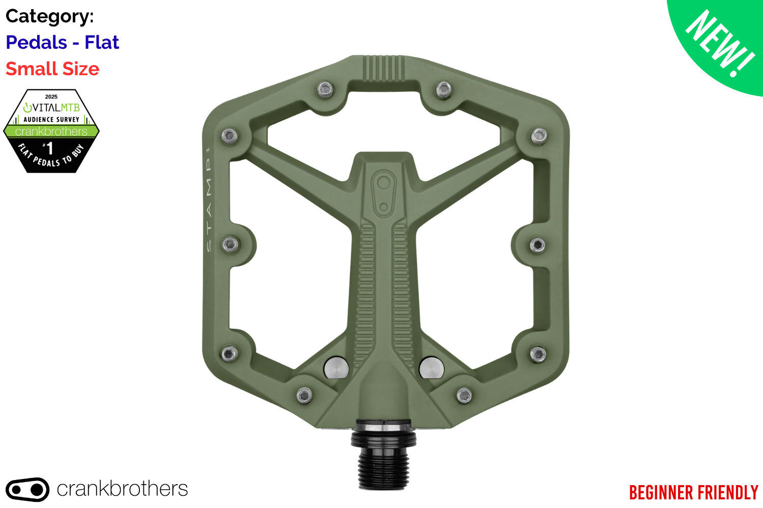 Crankbrothers Stamp 1 Gen 2 - Small - Green