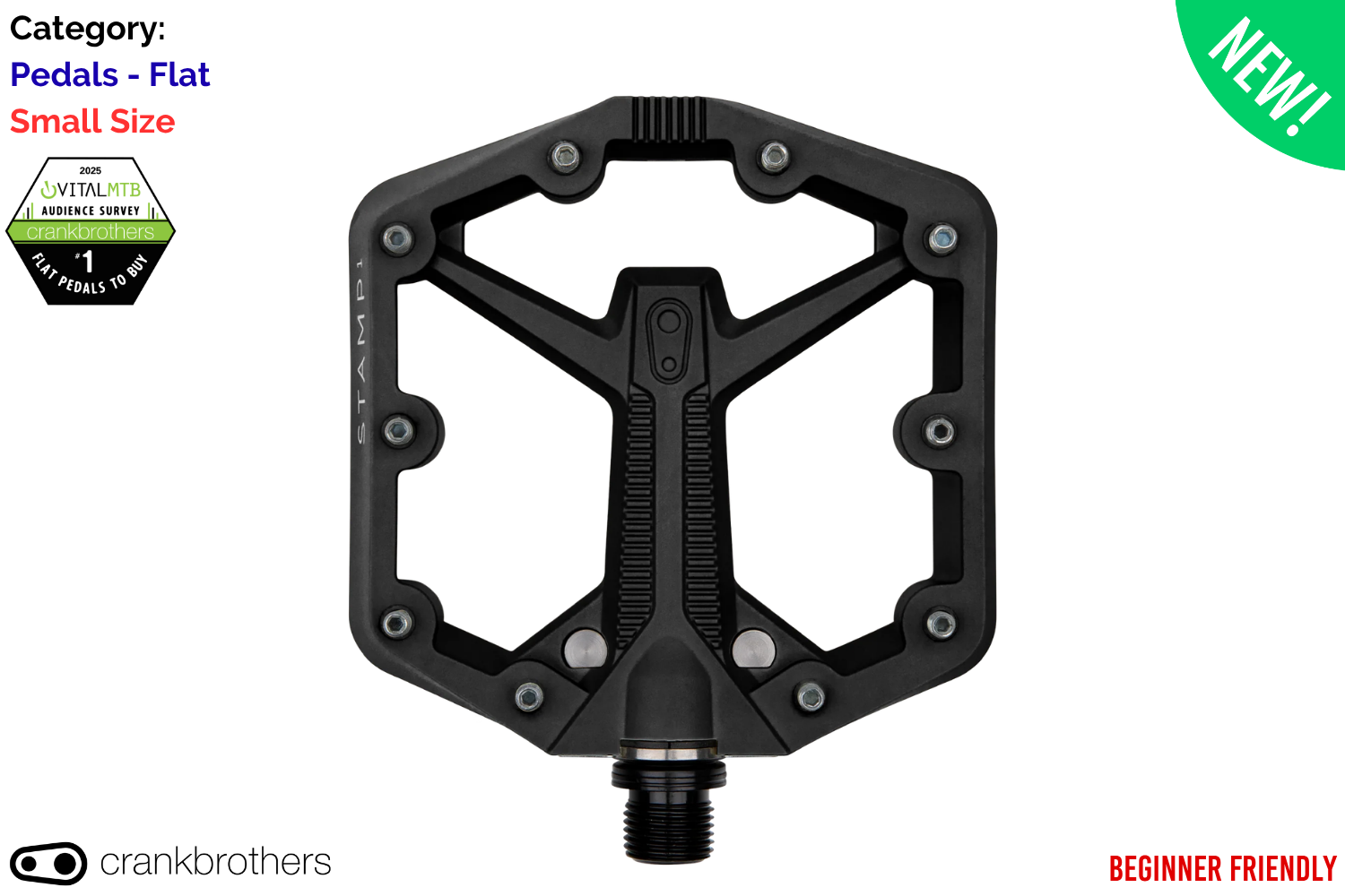 Crankbrothers Stamp 1 Gen 2 - Small - Black