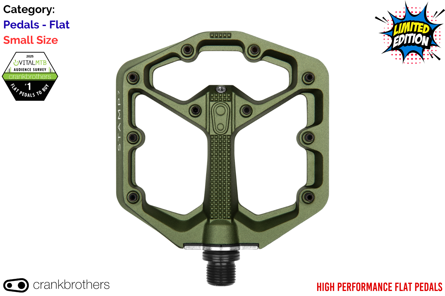 Crankbrothers Stamp 7 - Small - Dark Green