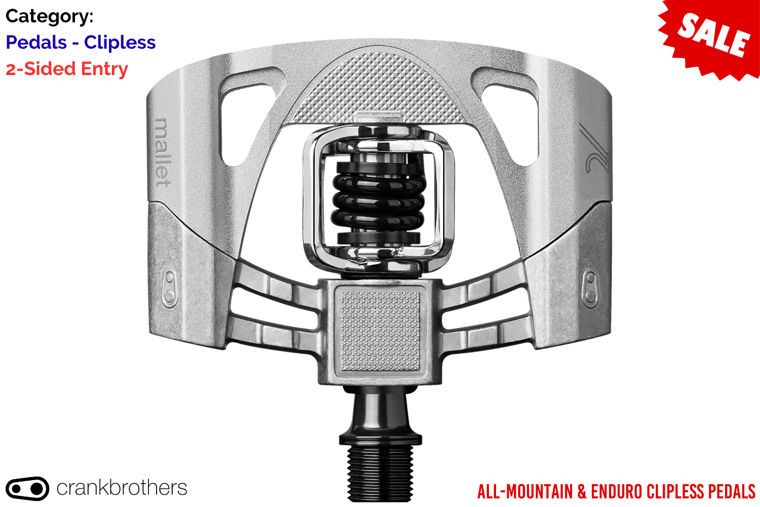 Crankbrothers Mallet 2 (Raw & Silver)