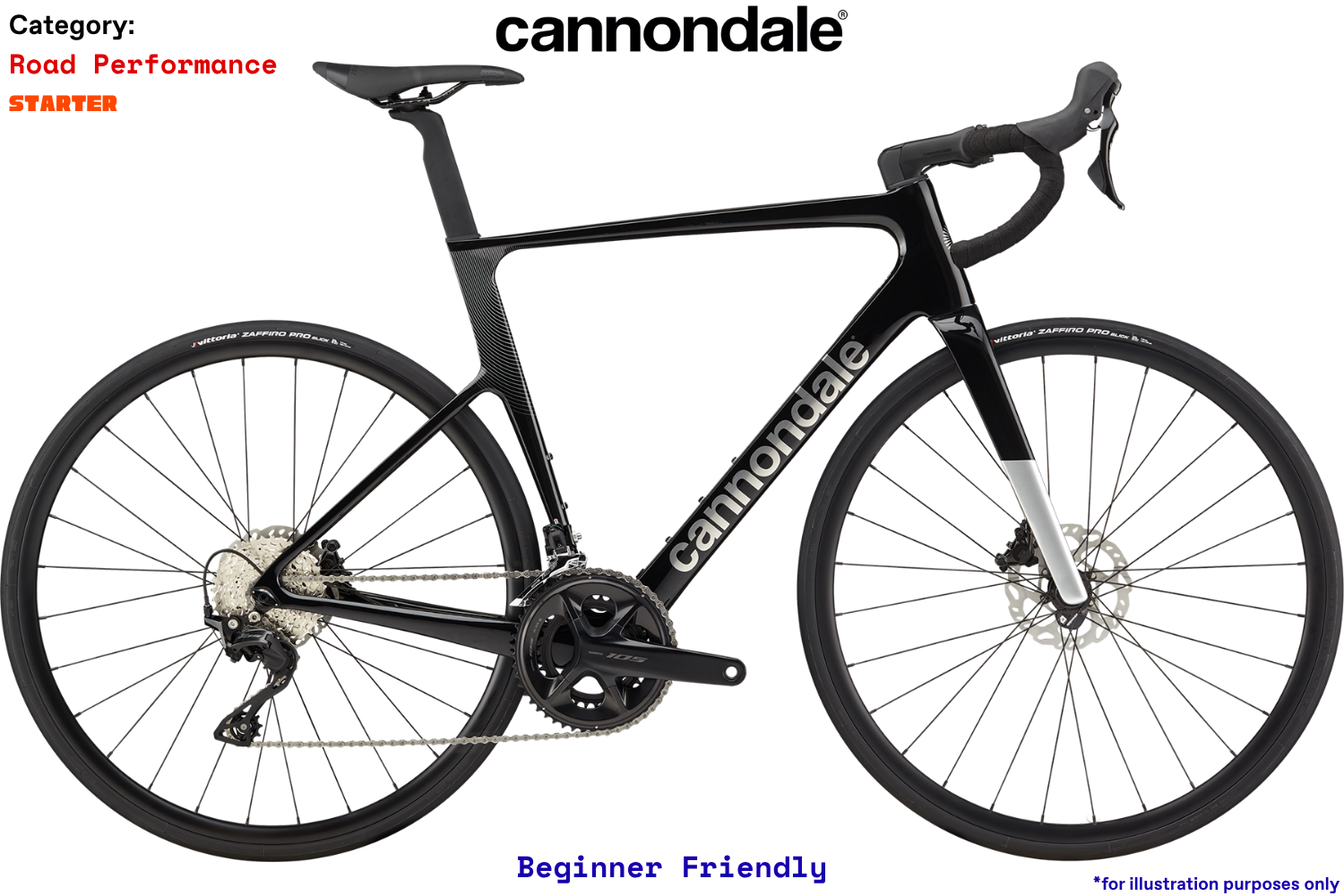 Cannondale SuperSix Evo4 Carbon 4 - Starter - Black (BLK)