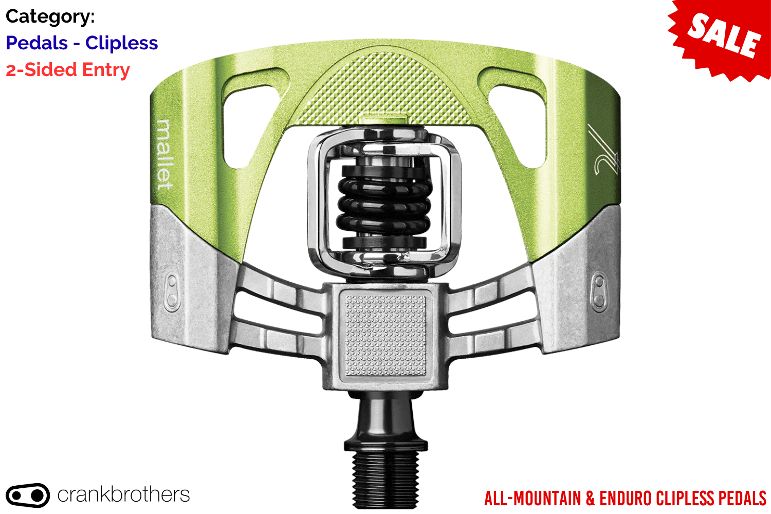 Crankbrothers Mallet 2 (Raw & Green)