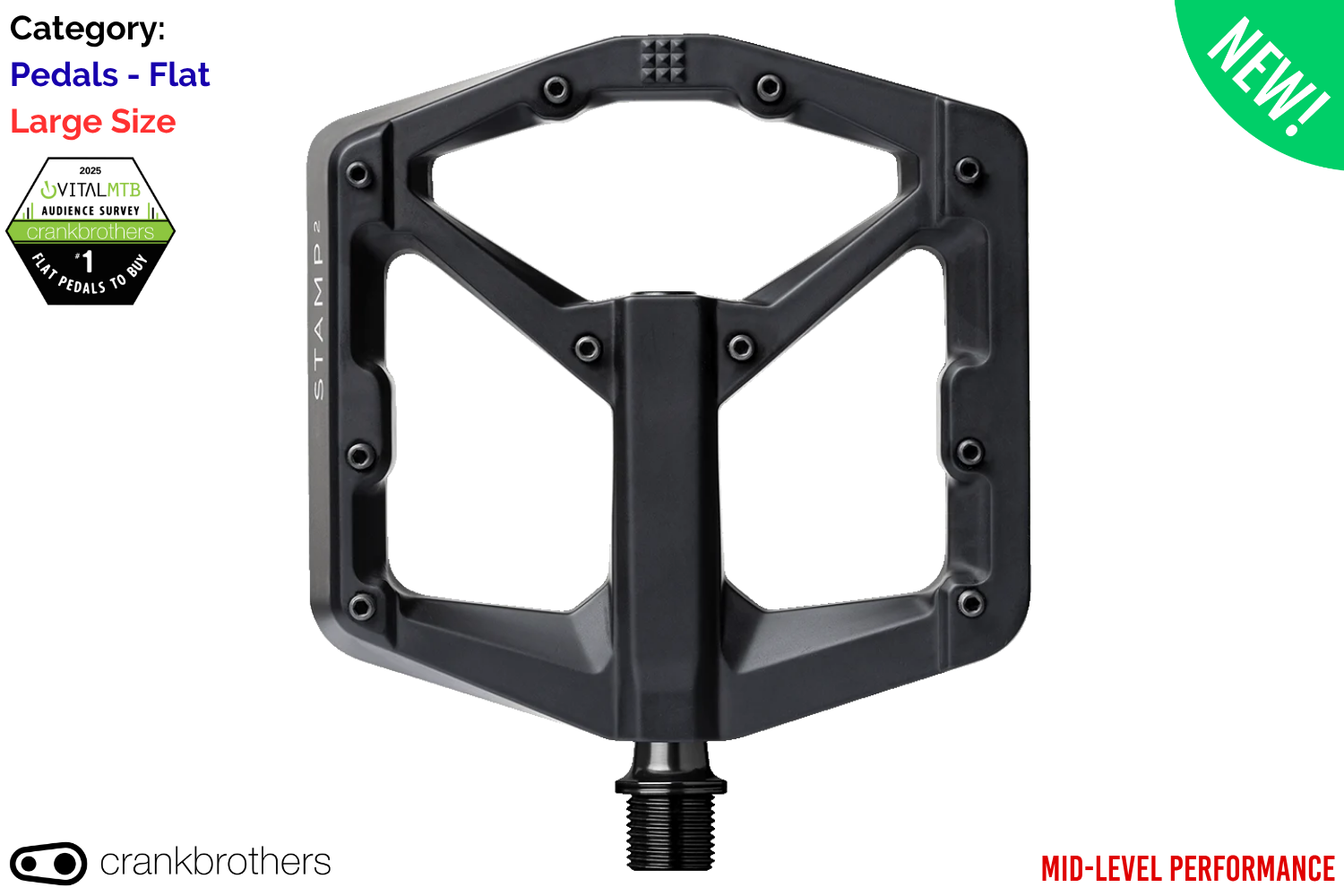 Crankbrothers Stamp 2 - Large - Black