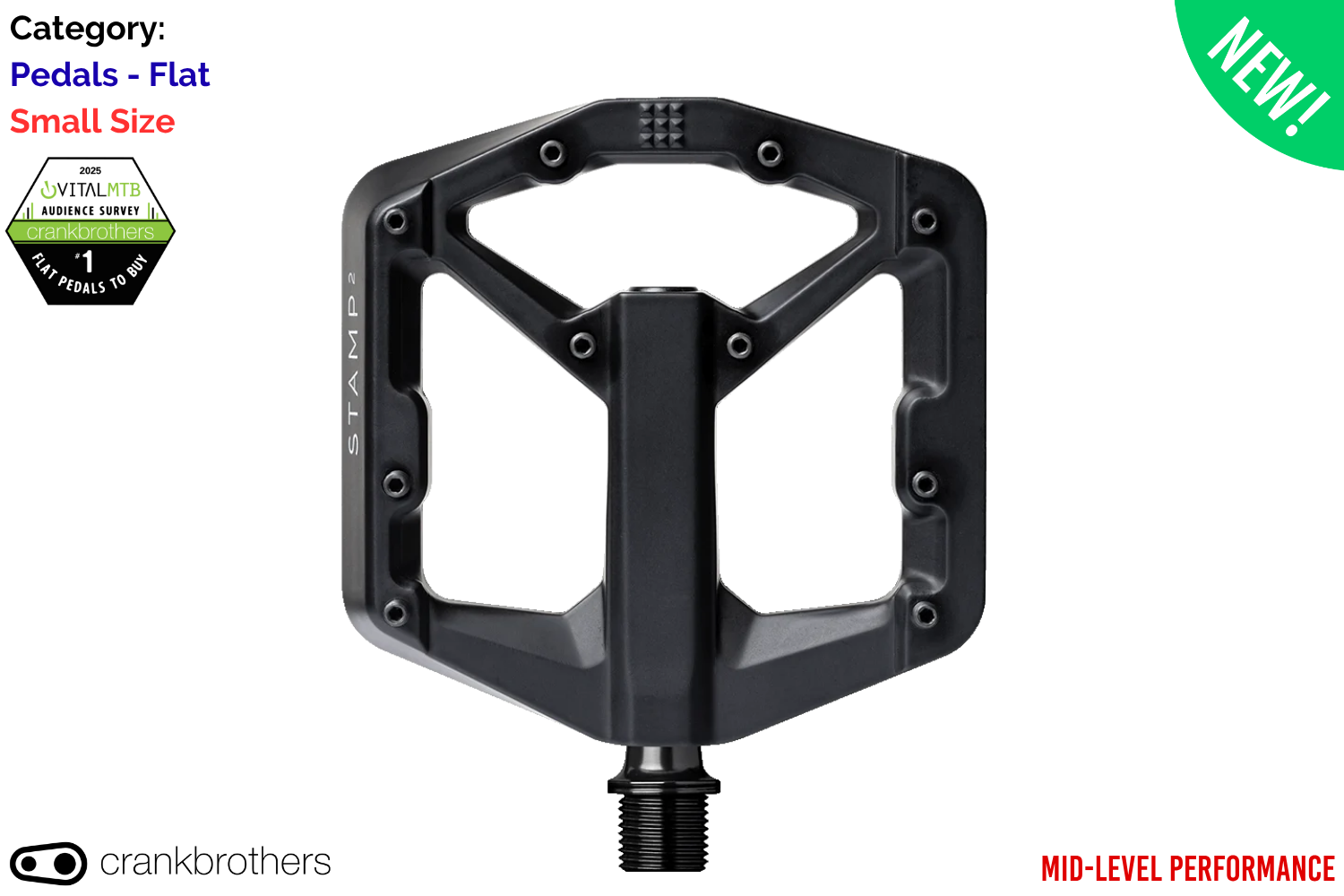 Crankbrothers Stamp 2 - Small - Black
