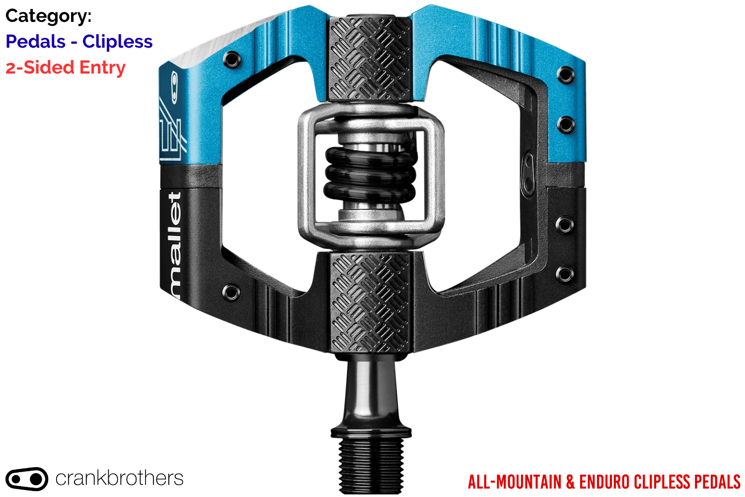Crankbrothers Mallet E LS - Black/Blue