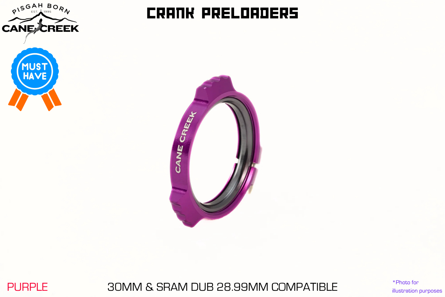 Cane Creek - Crank Preloaders - Purple
