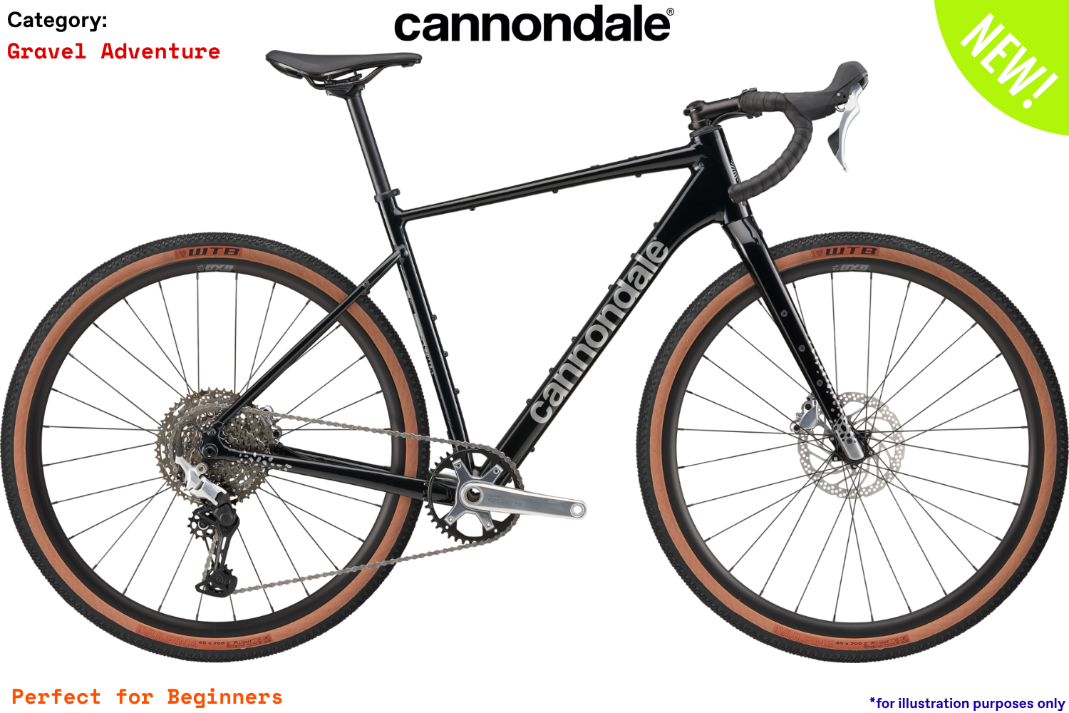 Cannondale Topstone CAAD 2 CUES 1x - BLK - Black
