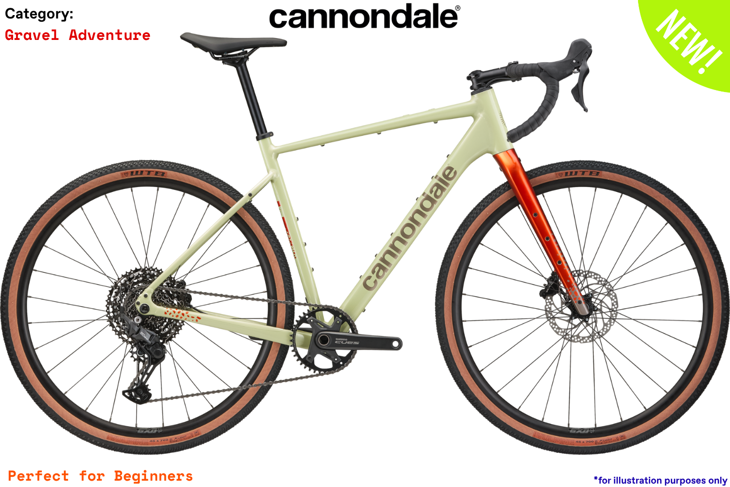 Cannondale Topstone CAAD 2 CUES 1x - CHA - Cool Matcha