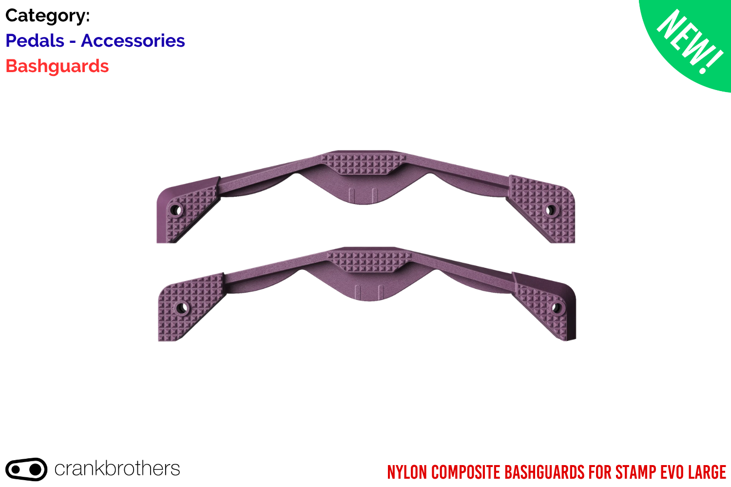 Crankbrothers Bashguards Stamp EVO Large - Purple