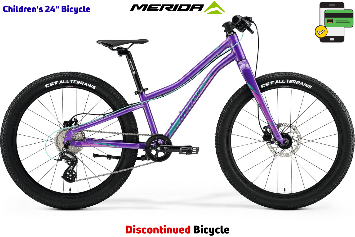 Merida Matts.J24+ - Dark Purple (Pale Pink/Teal)