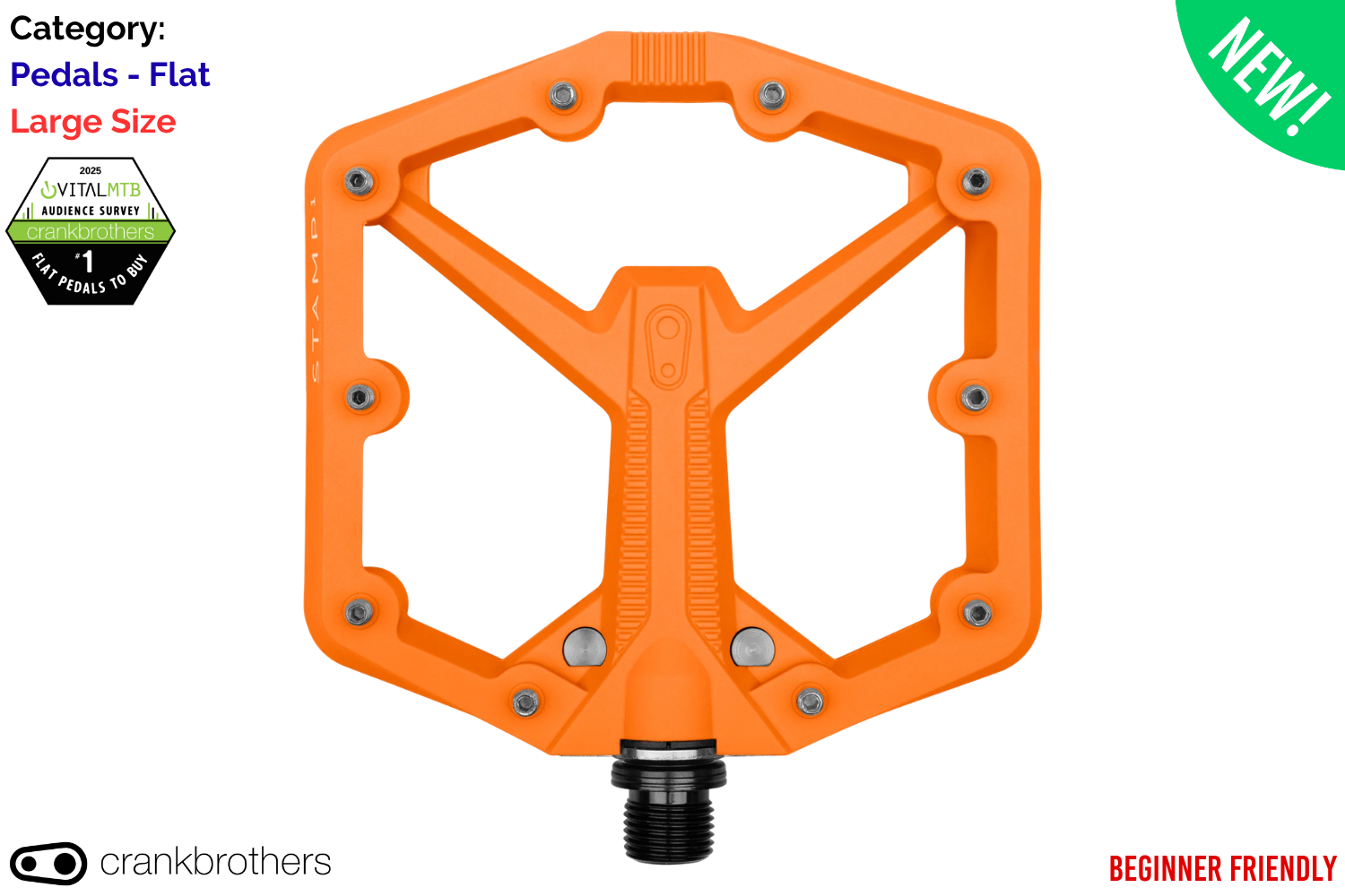 Crankbrothers Stamp 1 Gen 2 - Large - Orange