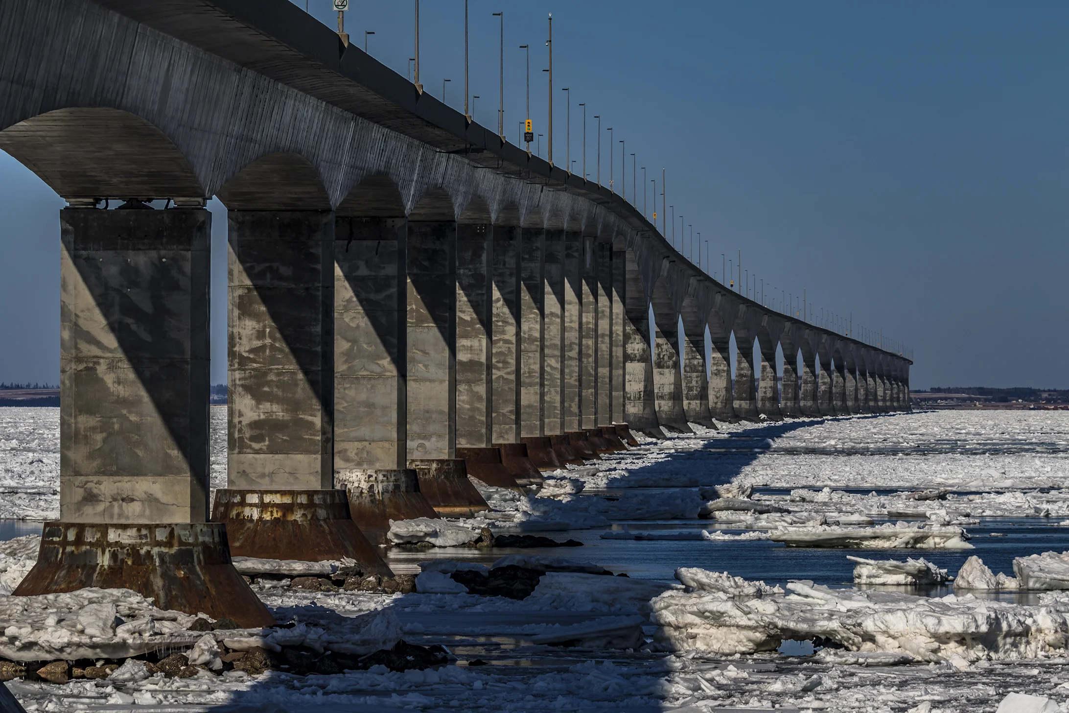 Confederation Bridge In Winter