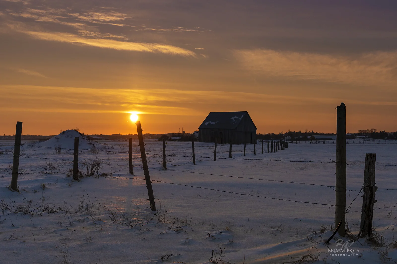 Sunset Barn at Sackville, NB, Canada