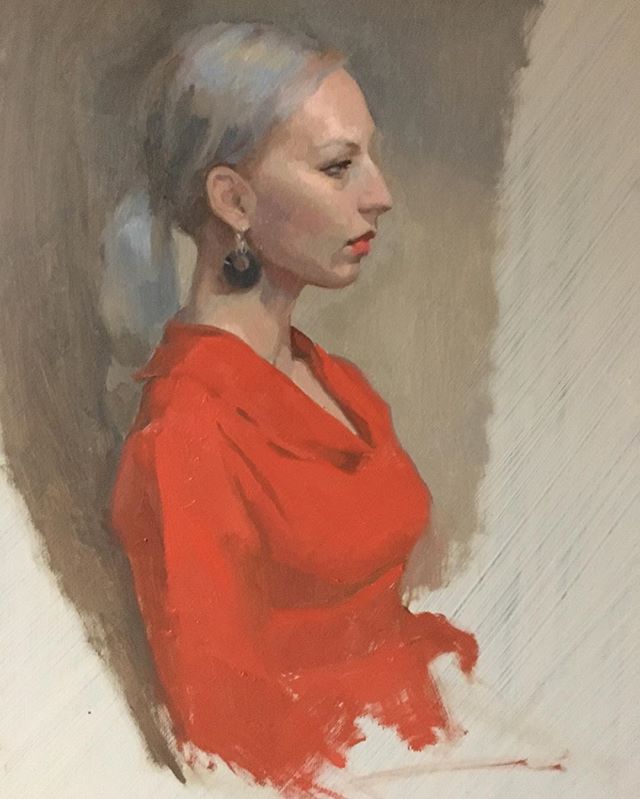 Moving along #wip #portrait #reddress