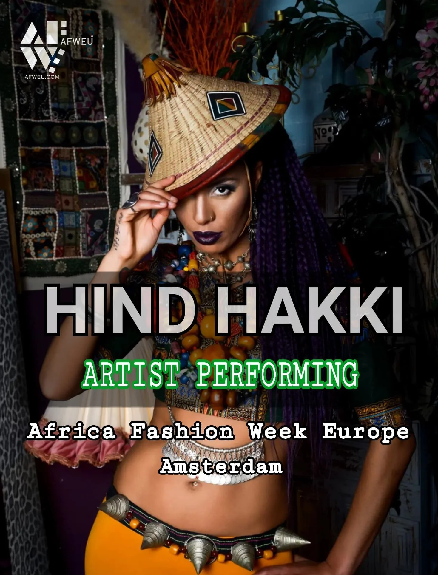 Performing artist HIND HAKKI is at AFWEU/AFRICA AMSTERDAM on August 26th