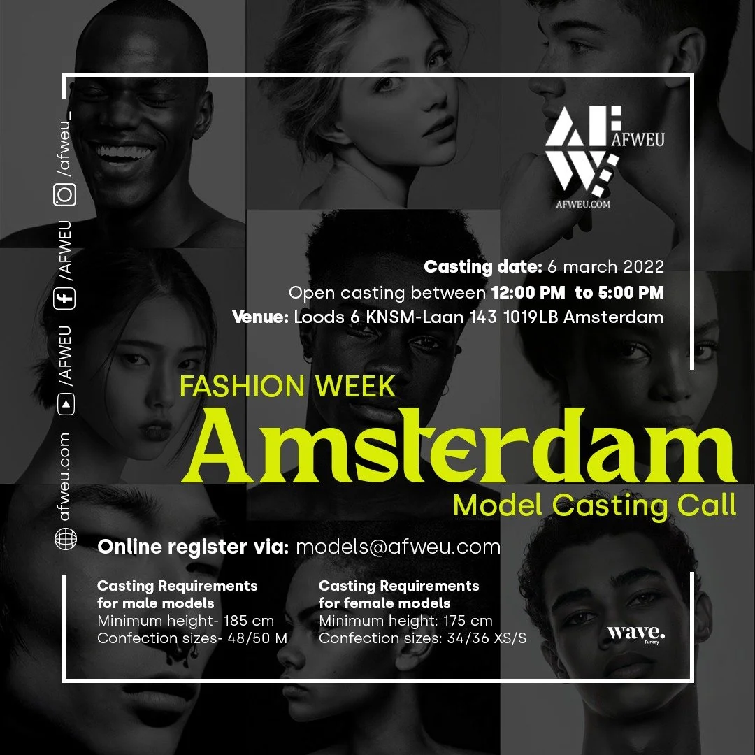 Model casting call for Fashion Week Amsterdam!