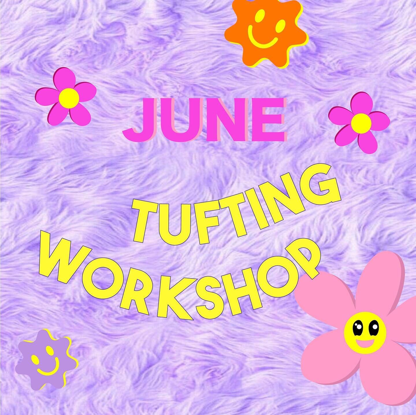 🌻 JUNE TUFTING WORKSHOPS are here 🎉

Come and make your own fluffy design with us 💖
At @contemporaryartstudio.bcn 

👉🏻 link for info &amp; reservation in Bio 
👉🏻 enlace para m&aacute;s info y reservaciones en la Bio 
.
.
.
#tuftingworkshop #tu
