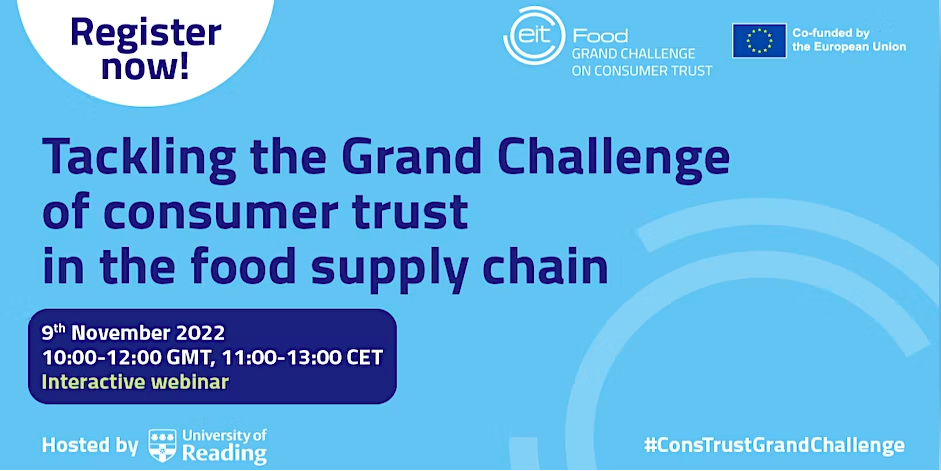 Tackling the Grand Challenge of consumer trust in the food supply chain