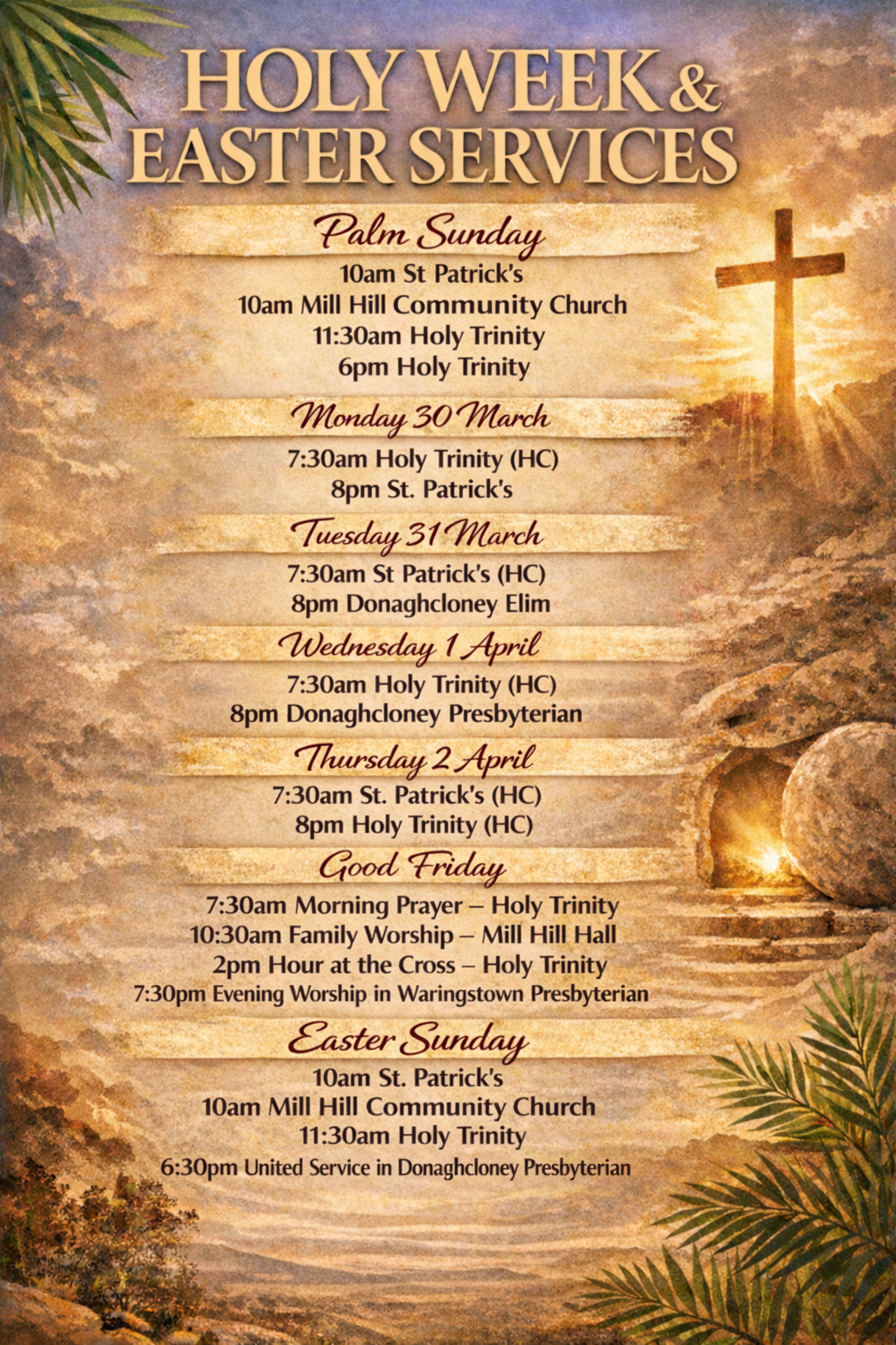 Holy Week and Easter Services