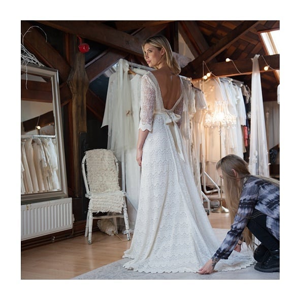 @indiebride.london NEW interview online now! Featuring images of my incredible bespoke wedding dress! #sustainability #weddingdress #bridal #ethicalfashion #london #sustainablefashion #vegan #bespoke