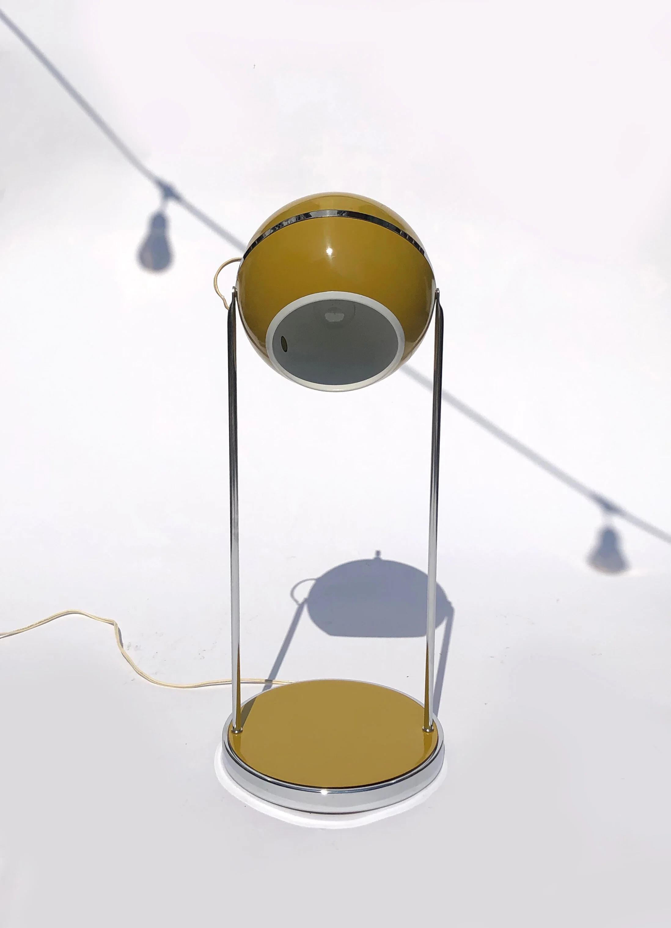 Vintage Yellow Globe Lamp