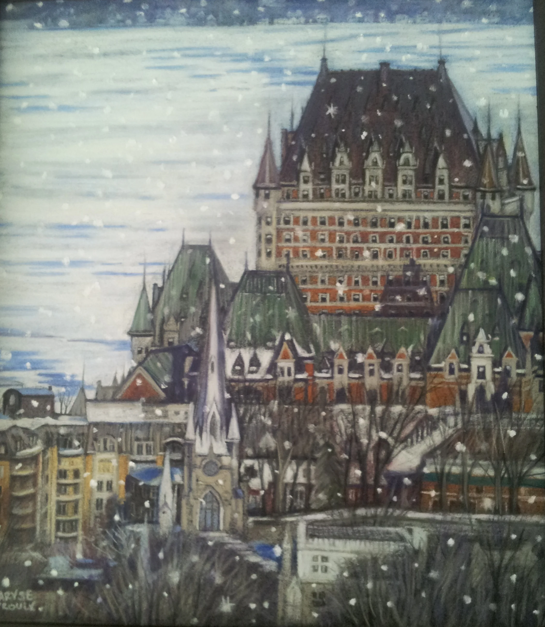 Vue de la rive sud du chateau