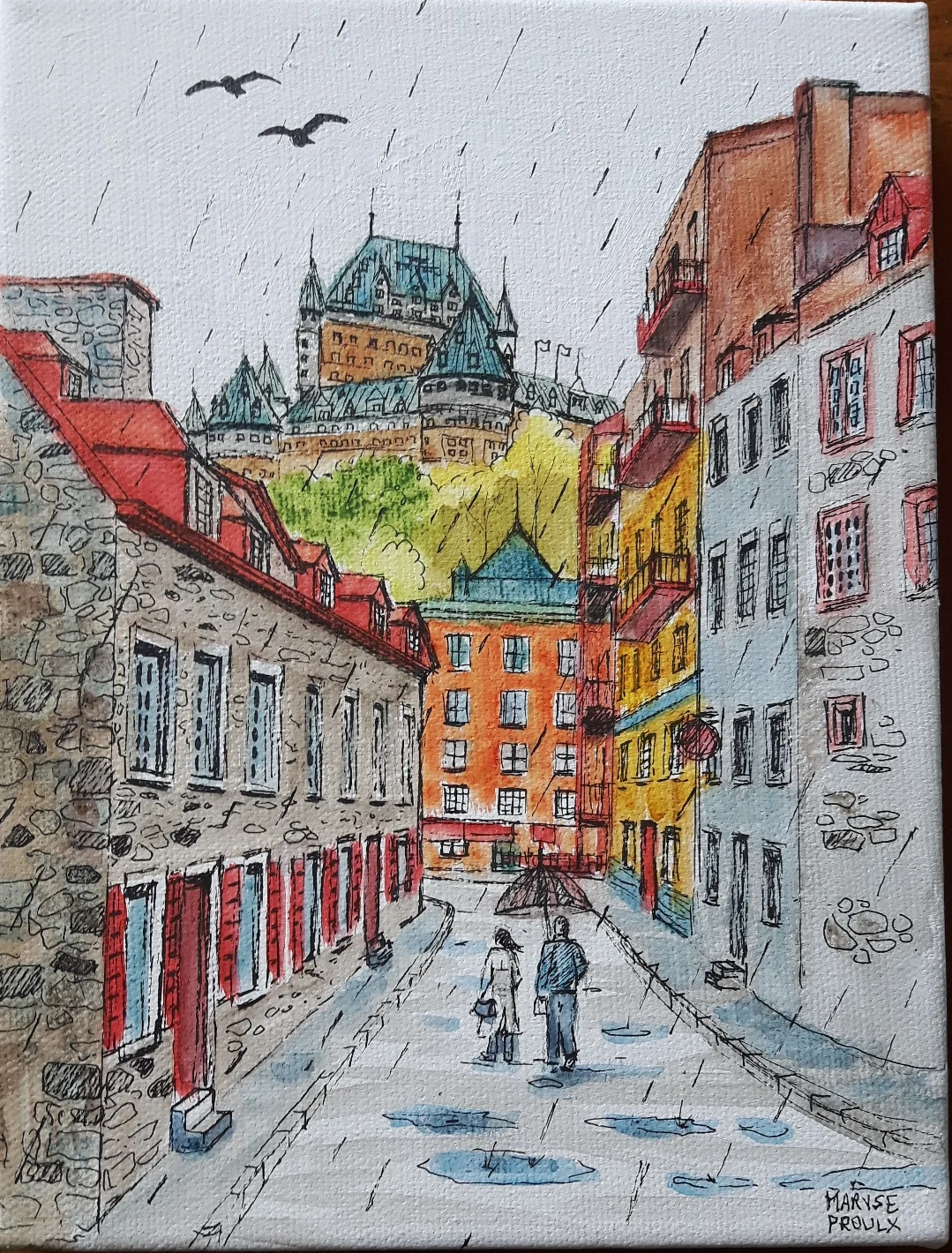 Promenade sous la pluie