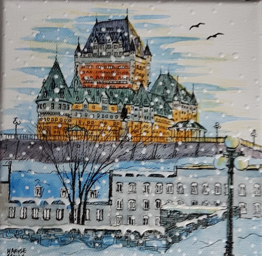 parc, chateau et neige