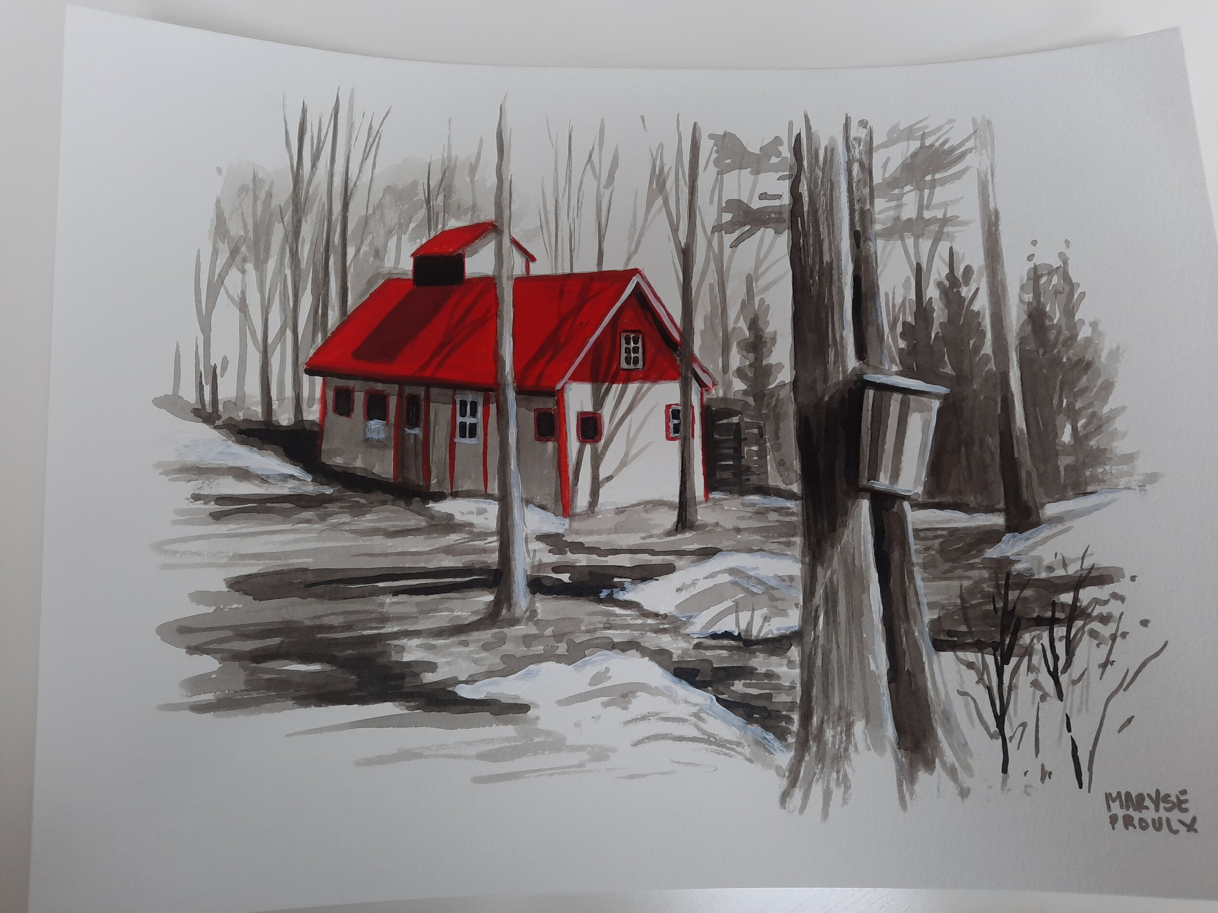 la cabane a sucre au toit rouge