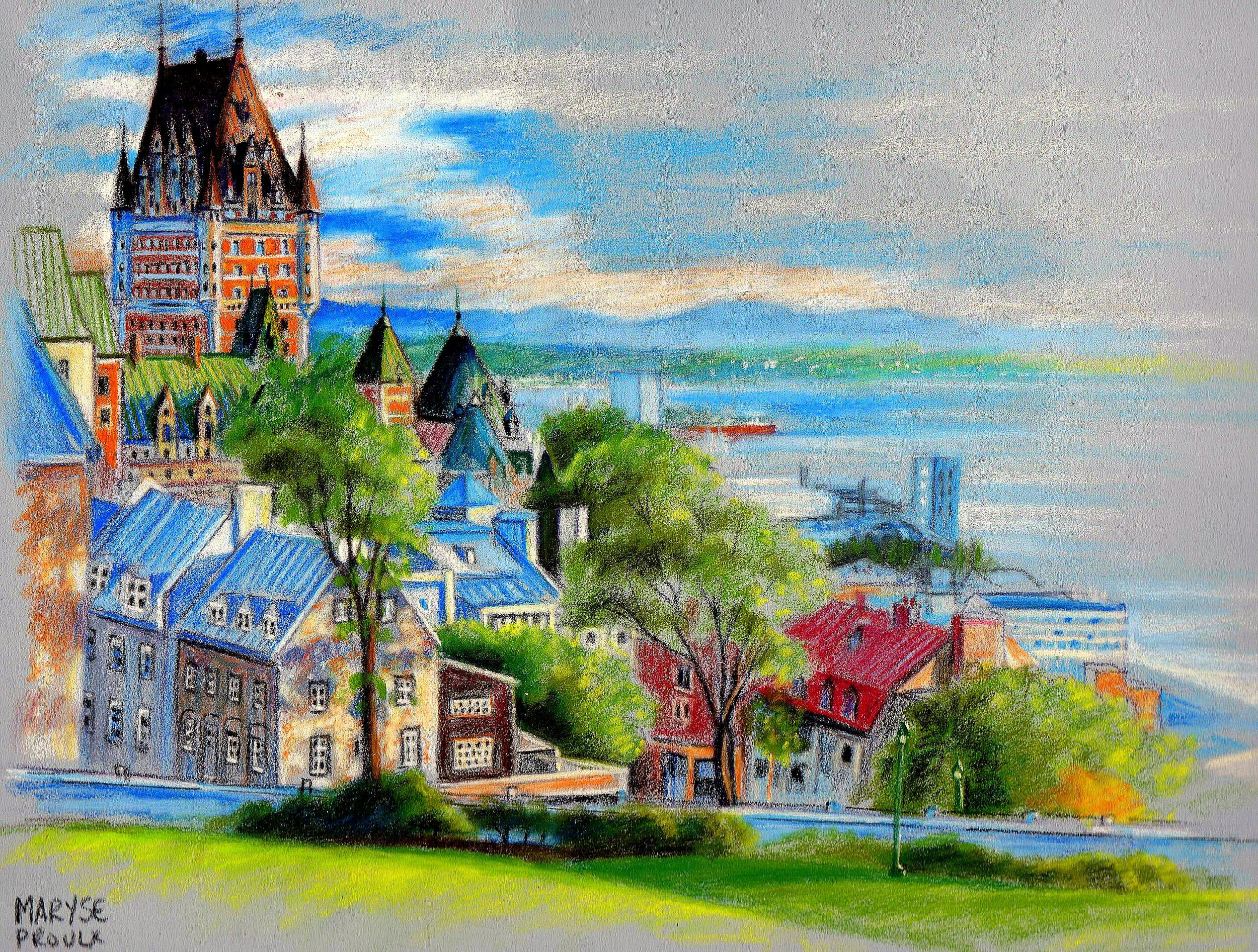 rue st-Denis vue des plaines d'abraham