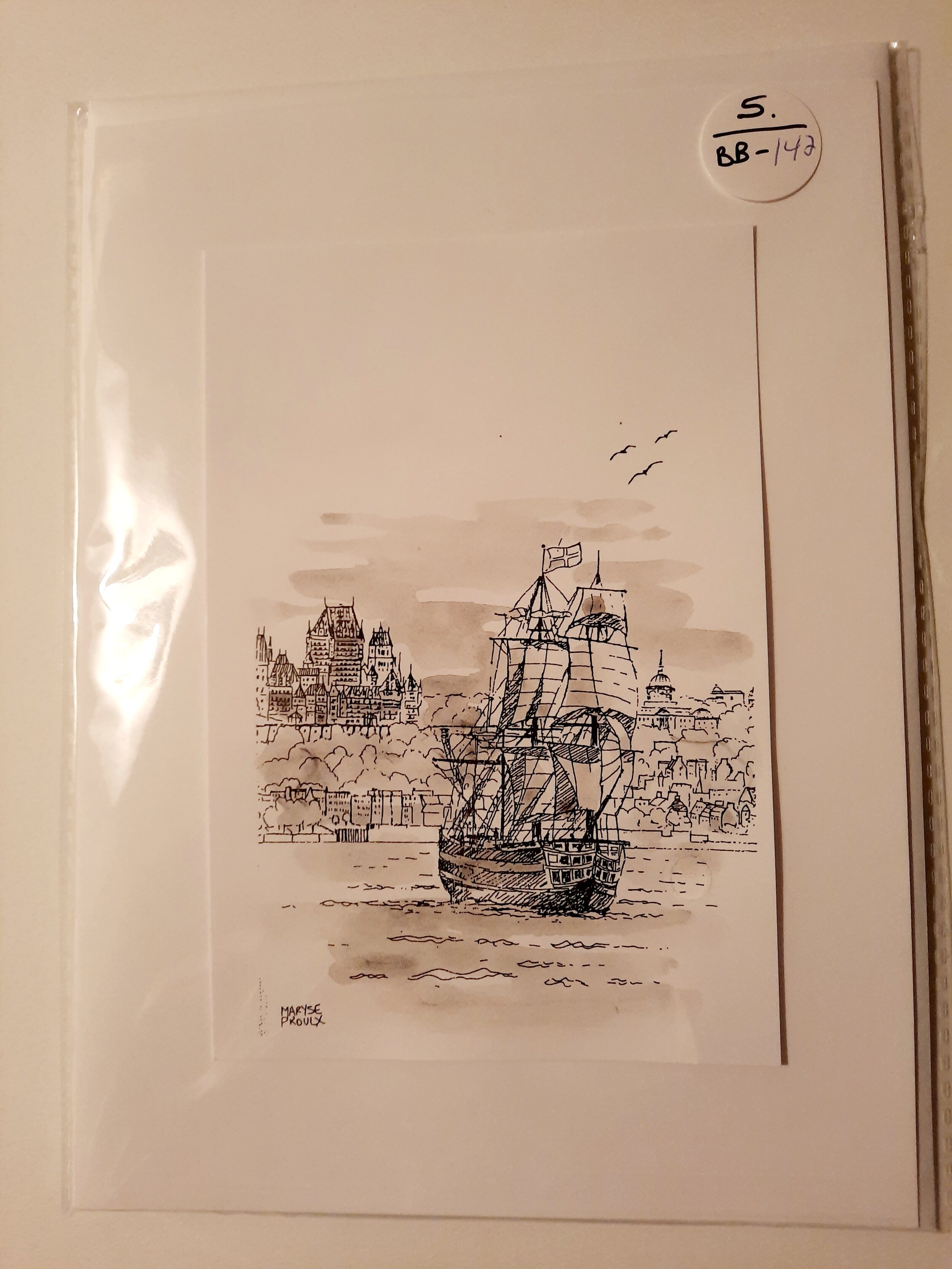 carte Bateau sur le St-Laurent, Québec