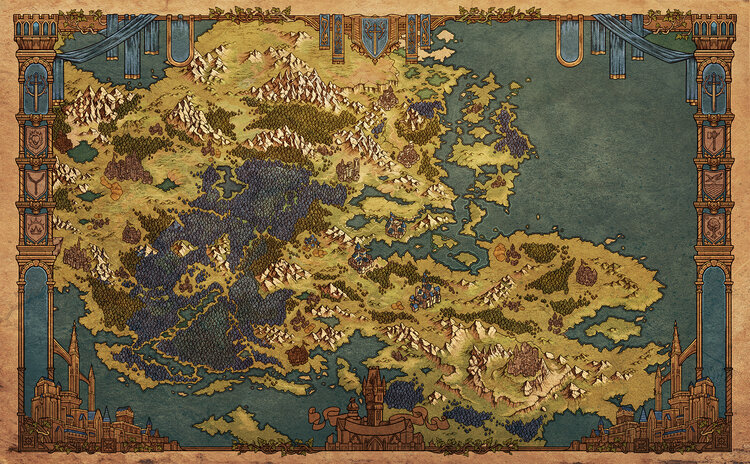 We are working with the talented map maker    Marc Moureau    to create maps for all campaigns. This is a work in progress version of the Arleon campaign map. Take that Google Earth!