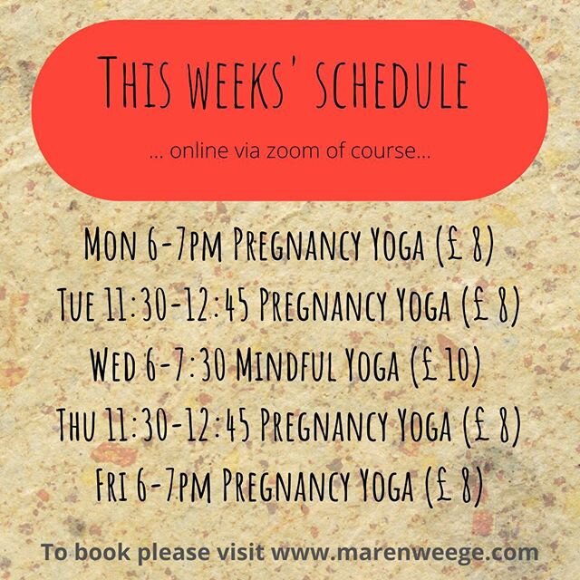 You have plenty of options to choose from if you are pregnant! If you are not, the Wed evening class might be for you. It is aimed at reducing anxiety and stress and suitable for beginners as well as all levels. It books up often though because I kee