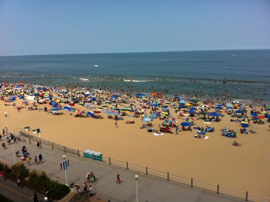 A Typical Summer Day at Virginia Beach, VA