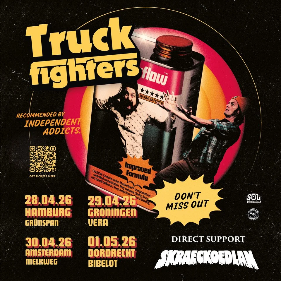 We are supporting Truckfighters on four of the shows on their Masterflow tour.

Tickets in linkinbio!