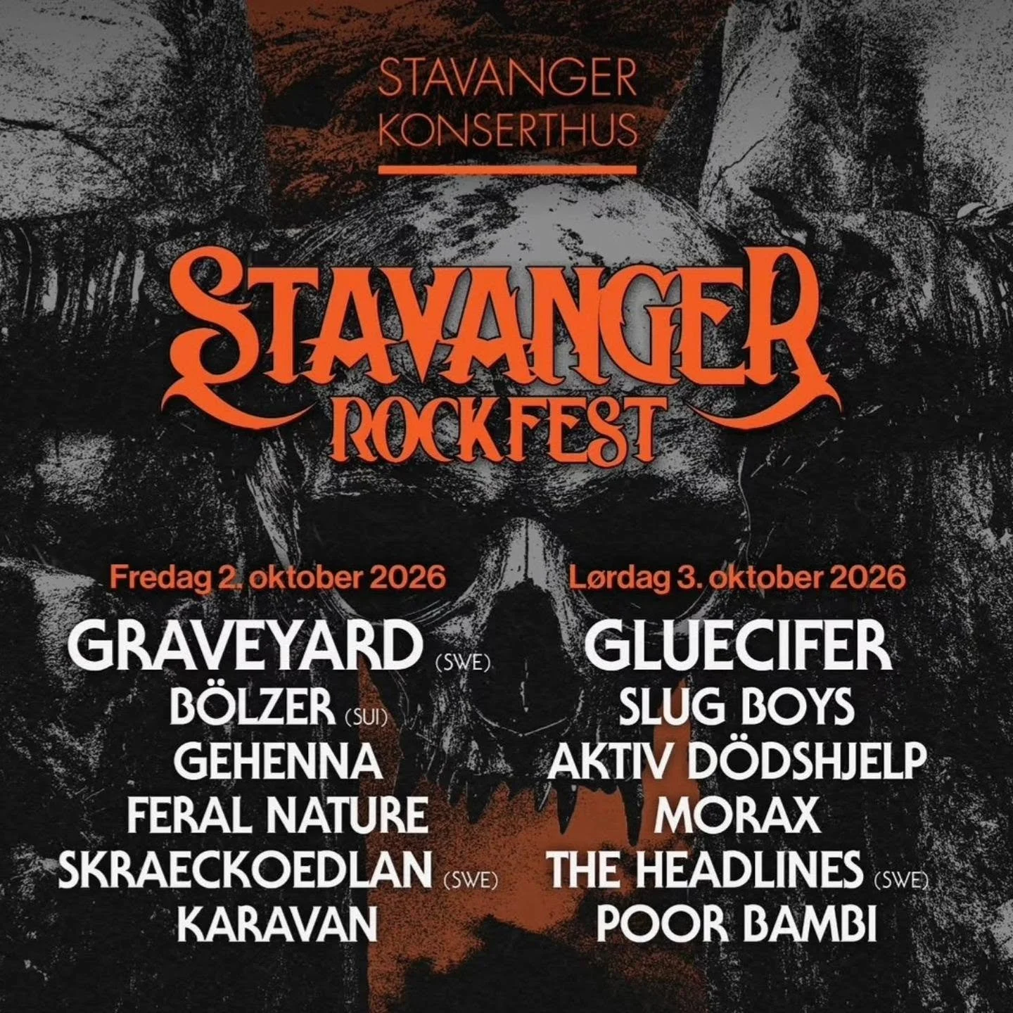 🇧🇻 STAVANGER. Vi ses den 2a Oktober p&aring; @stavangerrockfest