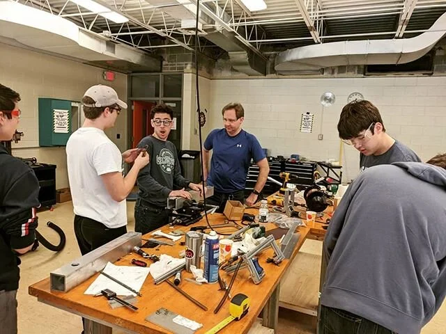 Shop team hard at work #frc #infiniterecharge #firstrobotics #frcmemes #robotics @chelseaschooldistrict