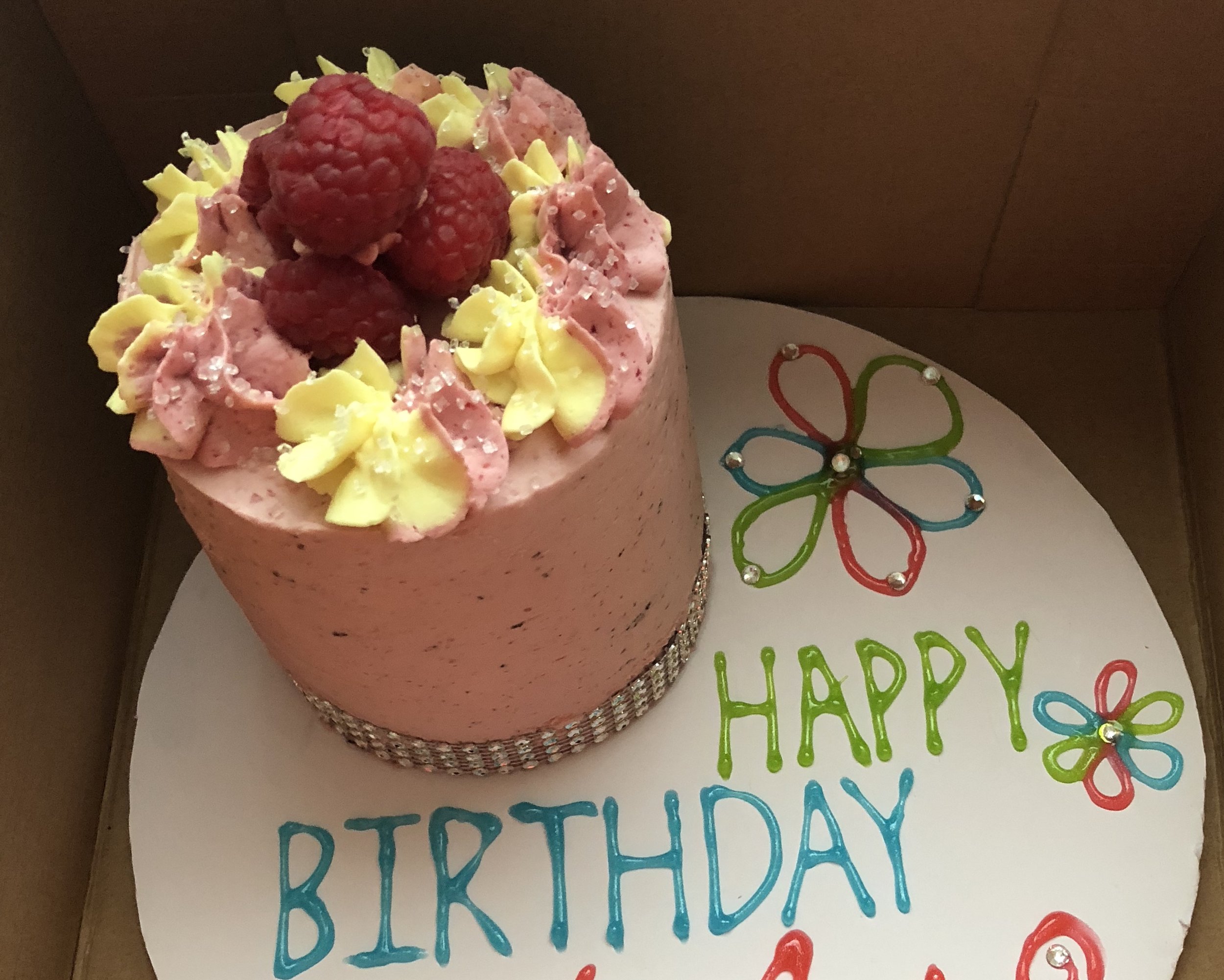 mini raspberry lemon cake