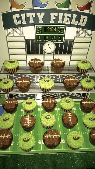 football cupcakes