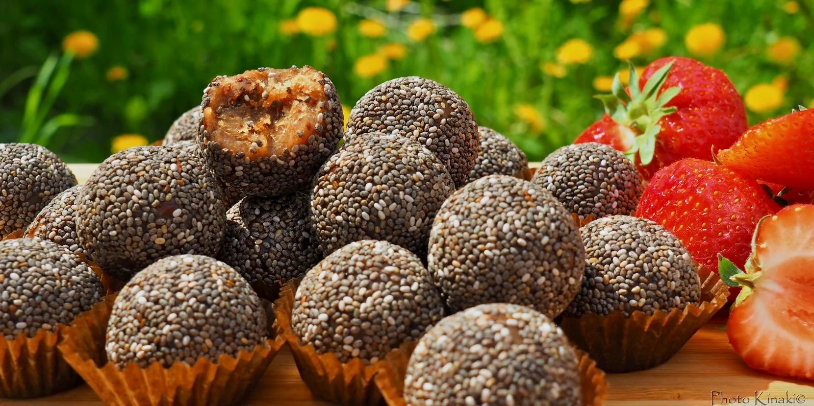 Strawberry & Chia Truffles