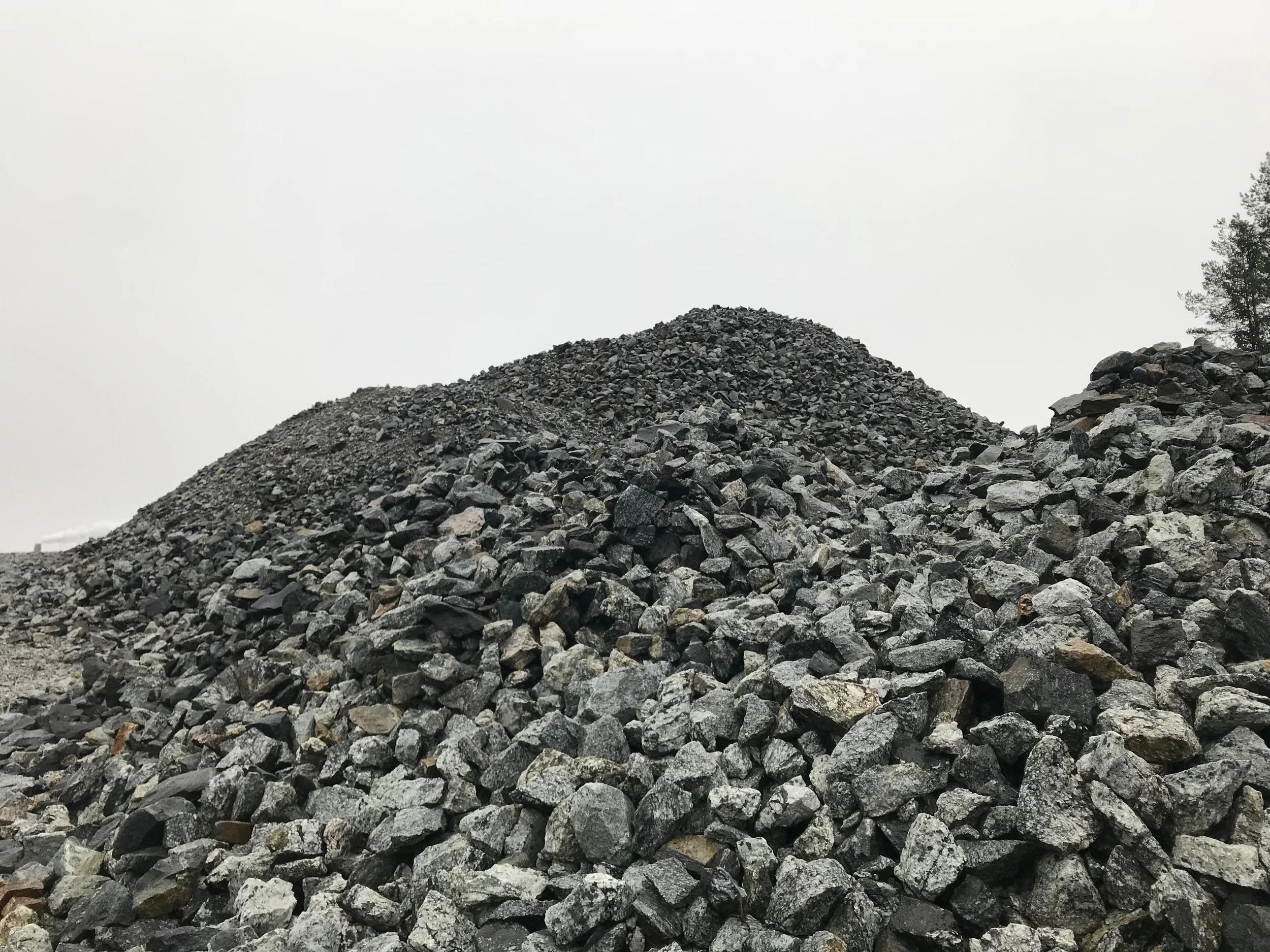 JM:s berg av krossad sulfidmineral vid Ekobacken.