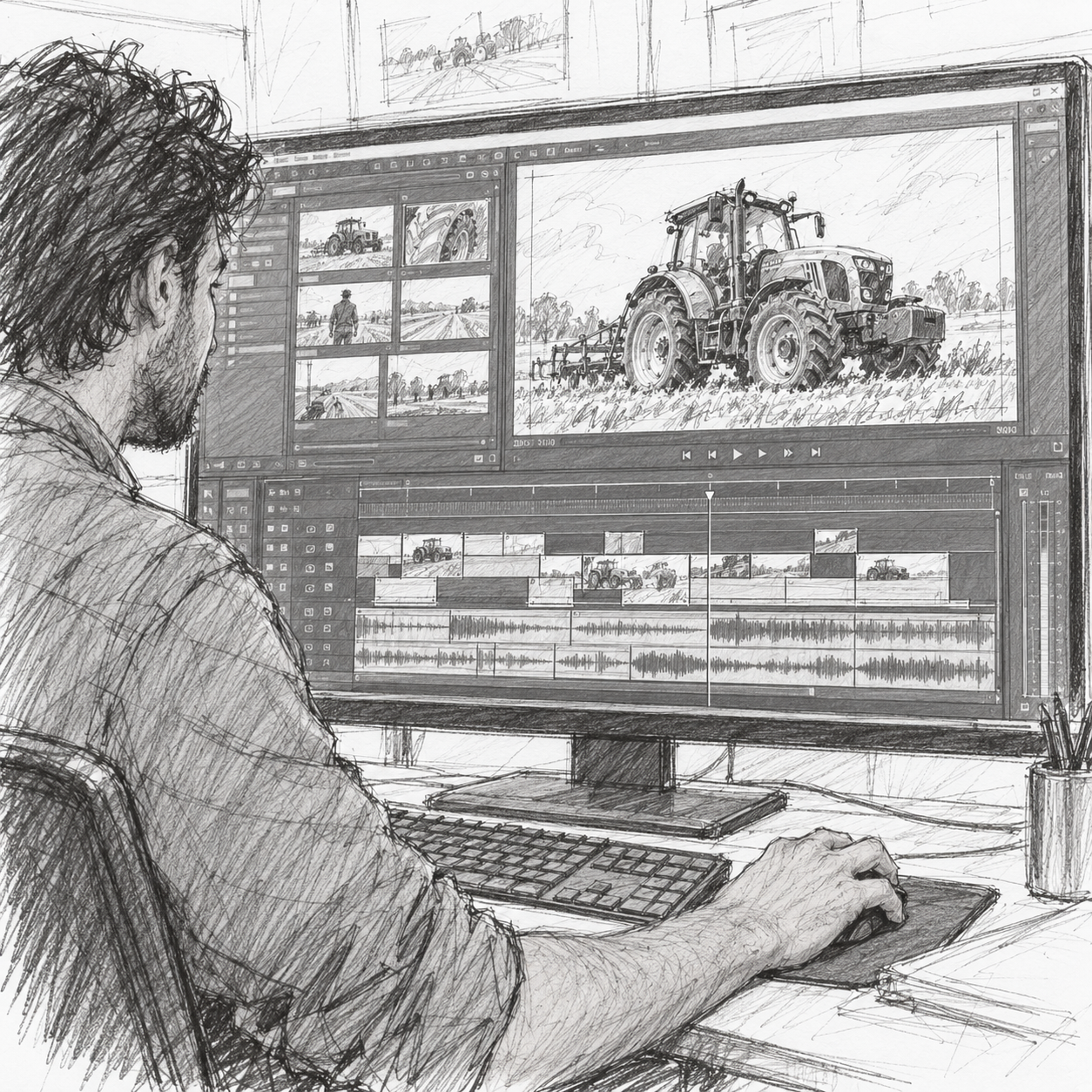 Commercial video post-production, editing, color and sound for brand campaigns
